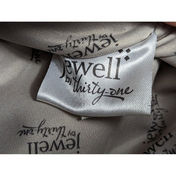 Jewell By Thirty‎ One Gray Croc Print Shoulder Hand Bag Purse. Large - Picture 8 of 8